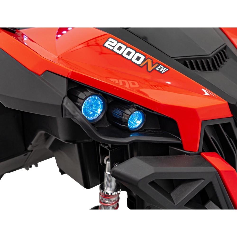 JOKO Elektrické autíčko Buggy UTV-MX 2000N 4x75W s LED Svetlom nad Sedadlom, Dvojmiestne kožené sedadlo, penové kolesá, nosnosť