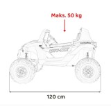 JOKO Elektrické autíčko Buggy UTV-MX 2000N 4x75W s LED Svetlom nad Sedadlom, Dvojmiestne kožené sedadlo, penové kolesá, nosnosť