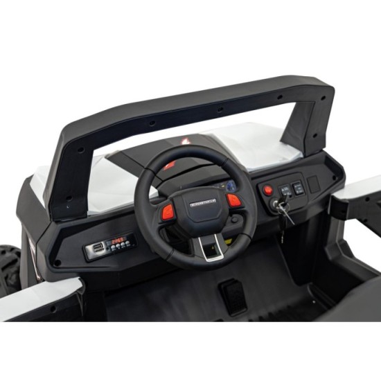 JOKO Elektrické autíčko Buggy UTV-MX 2000N 4x75W s LED Svetlom nad Sedadlom, Dvojmiestne kožené sedadlo, penové kolesá, nosnosť