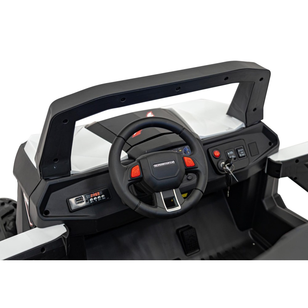 JOKO Elektrické autíčko Buggy UTV-MX 2000N 4x75W s LED Svetlom nad Sedadlom, Dvojmiestne kožené sedadlo, penové kolesá, nosnosť