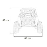 JOKO Elektrické autíčko Buggy UTV-MX 2000N 4x75W s LED Svetlom nad Sedadlom, Dvojmiestne kožené sedadlo, penové kolesá, nosnosť