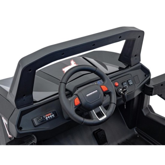 JOKO Elektrické autíčko Buggy UTV-MX 2000N 4x75W s LED Svetlom nad Sedadlom, Dvojmiestne kožené sedadlo, penové kolesá, nosnosť