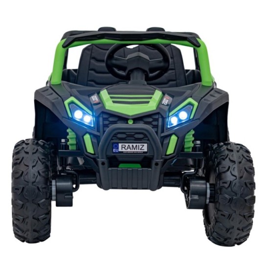 JOKO Elektrické autíčko BUGGY UTV 4x4 2000M, penové kolesá, kožené sedadlo, zelené