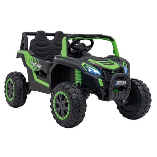 JOKO Elektrické autíčko BUGGY UTV 4x4 2000M, penové kolesá, kožené sedadlo, zelené