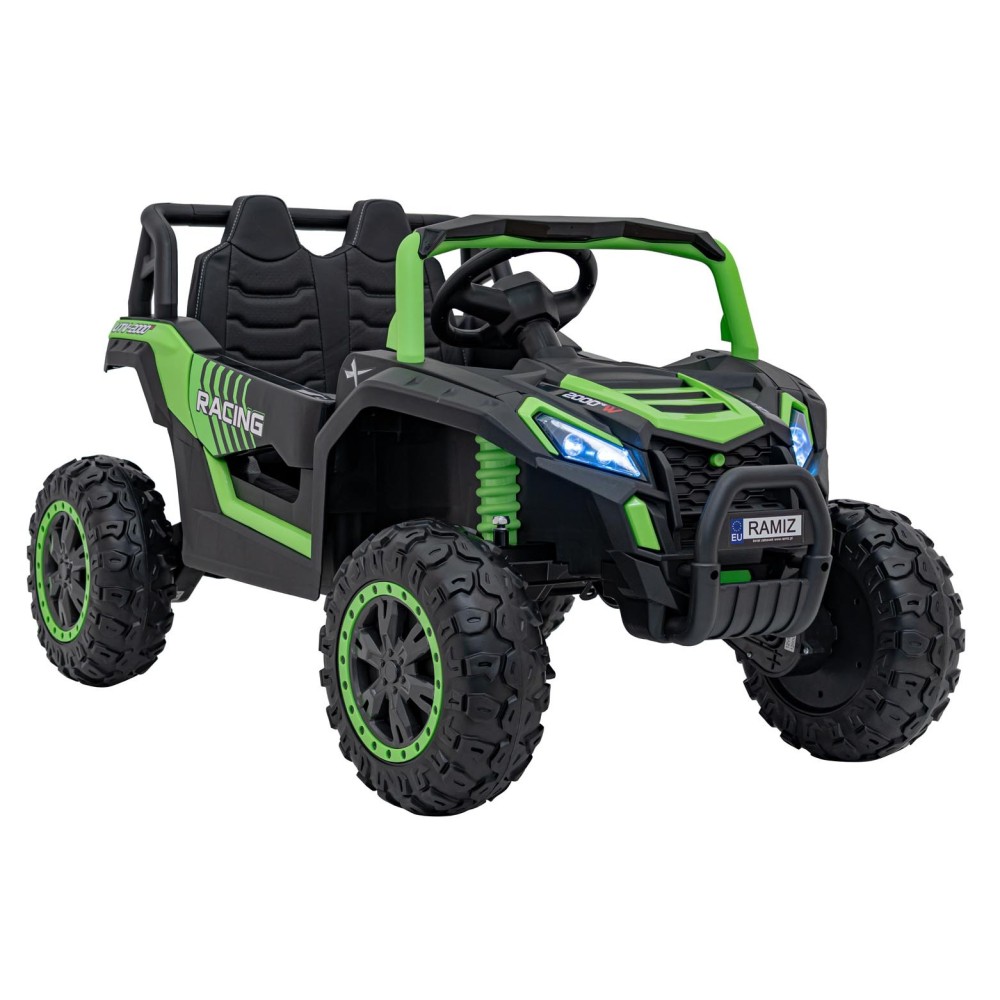 JOKO Elektrické autíčko BUGGY UTV 4x4 2000M, penové kolesá, kožené sedadlo, zelené