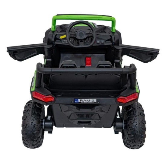 JOKO Elektrické autíčko BUGGY UTV 4x4 2000M, penové kolesá, kožené sedadlo, zelené