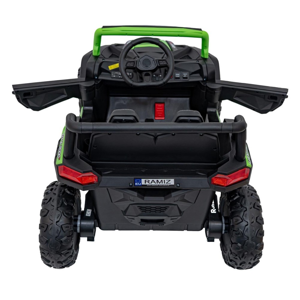 JOKO Elektrické autíčko BUGGY UTV 4x4 2000M, penové kolesá, kožené sedadlo, zelené