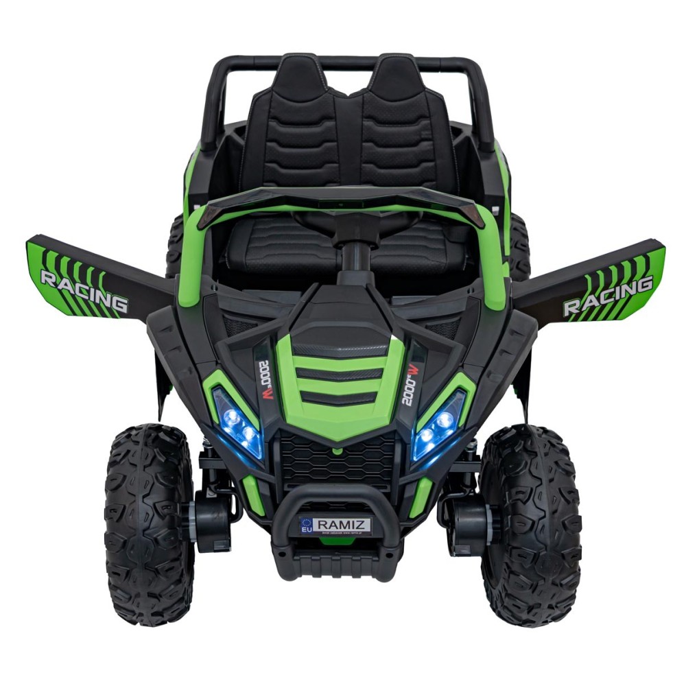 JOKO Elektrické autíčko BUGGY UTV 4x4 2000M, penové kolesá, kožené sedadlo, zelené