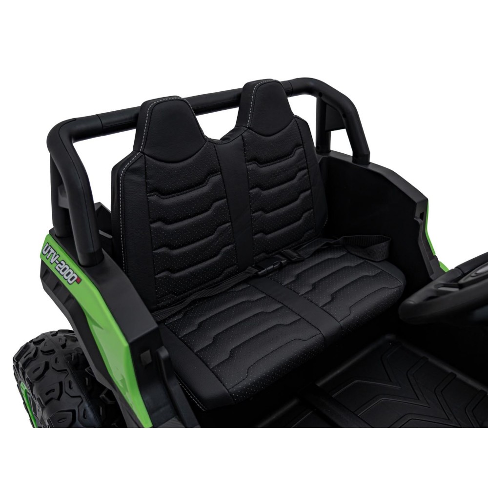 JOKO Elektrické autíčko BUGGY UTV 4x4 2000M, penové kolesá, kožené sedadlo, zelené