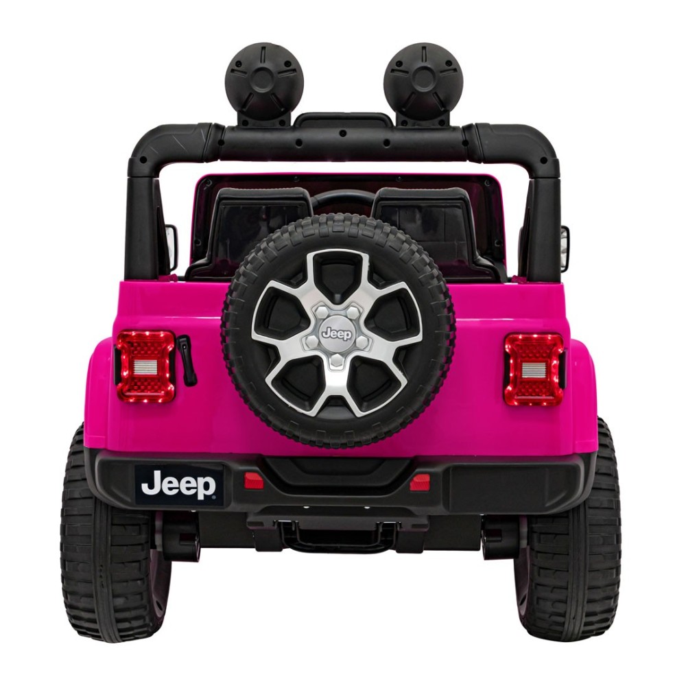 JOKO Elektrické autíčko JEEP Wrangler Rubicon 4x4, penové kolesá, kožené sedadlo, FM rádio, ružové