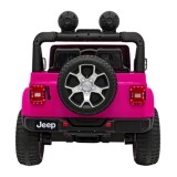JOKO Elektrické autíčko JEEP Wrangler Rubicon 4x4, penové kolesá, kožené sedadlo, FM rádio, ružové
