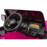 JOKO Elektrické autíčko JEEP Wrangler Rubicon 4x4, penové kolesá, kožené sedadlo, FM rádio, ružové