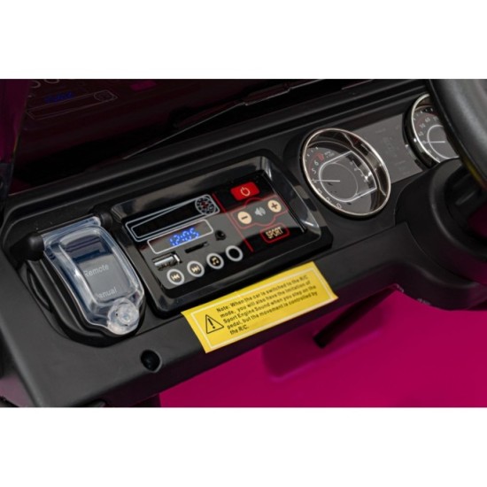 JOKO Elektrické autíčko JEEP Wrangler Rubicon 4x4, penové kolesá, kožené sedadlo, FM rádio, ružové