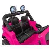 JOKO Elektrické autíčko JEEP Wrangler Rubicon 4x4, penové kolesá, kožené sedadlo, FM rádio, ružové