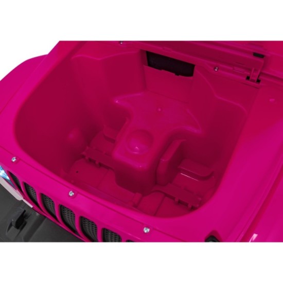 JOKO Elektrické autíčko JEEP Wrangler Rubicon 4x4, penové kolesá, kožené sedadlo, FM rádio, ružové