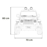 JOKO Elektrické autíčko JEEP Wrangler Rubicon 4x4, penové kolesá, kožené sedadlo, FM rádio, ružové