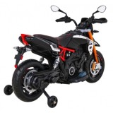 JOKO Elektrická Motorka Aprilia, penové kolesá, kožené sedadlo, čierna
