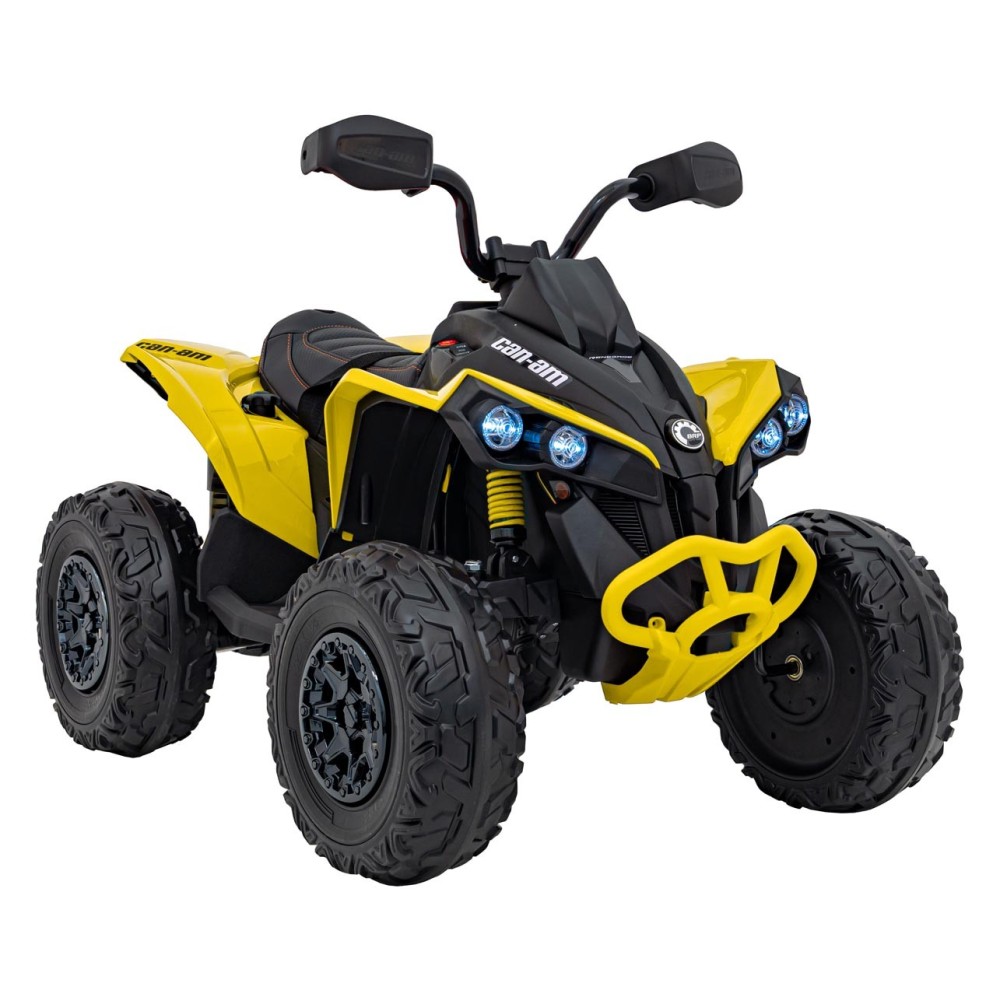 JOKO Elektrická Štvorkolka Maverick ATV 2x200W 24V, kožené sedadlo, penové kolesá, FM rádio, žltá