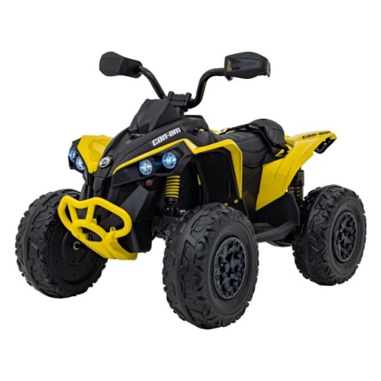 JOKO Elektrická Štvorkolka Maverick ATV 2x200W 24V, kožené sedadlo, penové kolesá, FM rádio, žltá