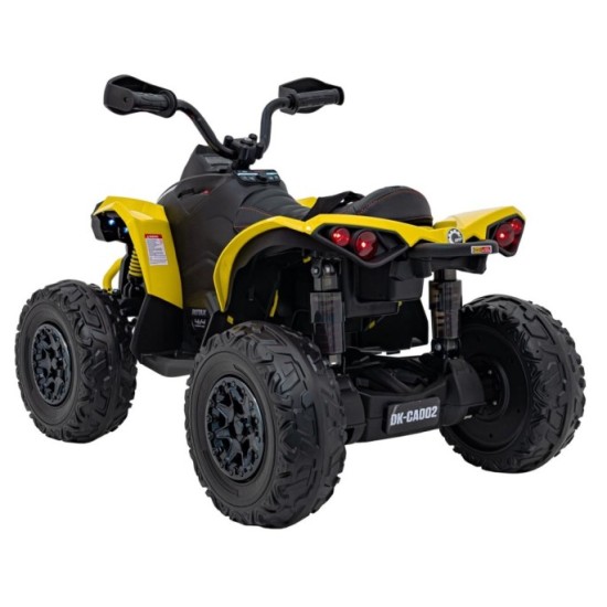 JOKO Elektrická Štvorkolka Maverick ATV 2x200W 24V, kožené sedadlo, penové kolesá, FM rádio, žltá