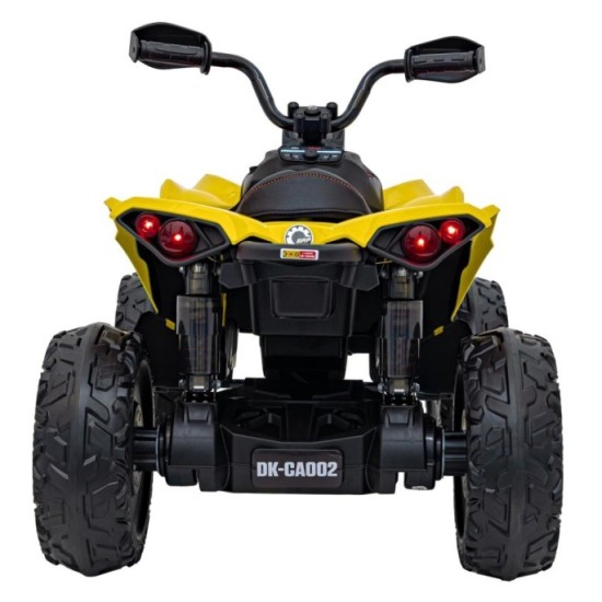 JOKO Elektrická Štvorkolka Maverick ATV 2x200W 24V, kožené sedadlo, penové kolesá, FM rádio, žltá