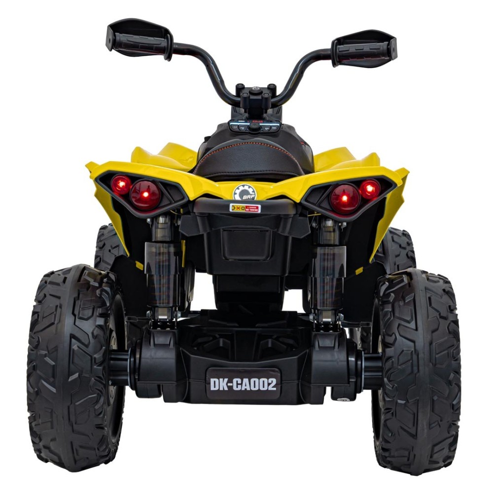 JOKO Elektrická Štvorkolka Maverick ATV 2x200W 24V, kožené sedadlo, penové kolesá, FM rádio, žltá