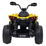 JOKO Elektrická Štvorkolka Maverick ATV 2x200W 24V, kožené sedadlo, penové kolesá, FM rádio, žltá