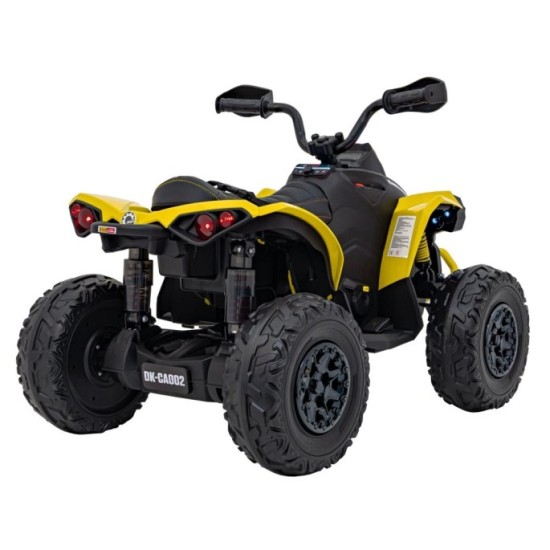 JOKO Elektrická Štvorkolka Maverick ATV 2x200W 24V, kožené sedadlo, penové kolesá, FM rádio, žltá