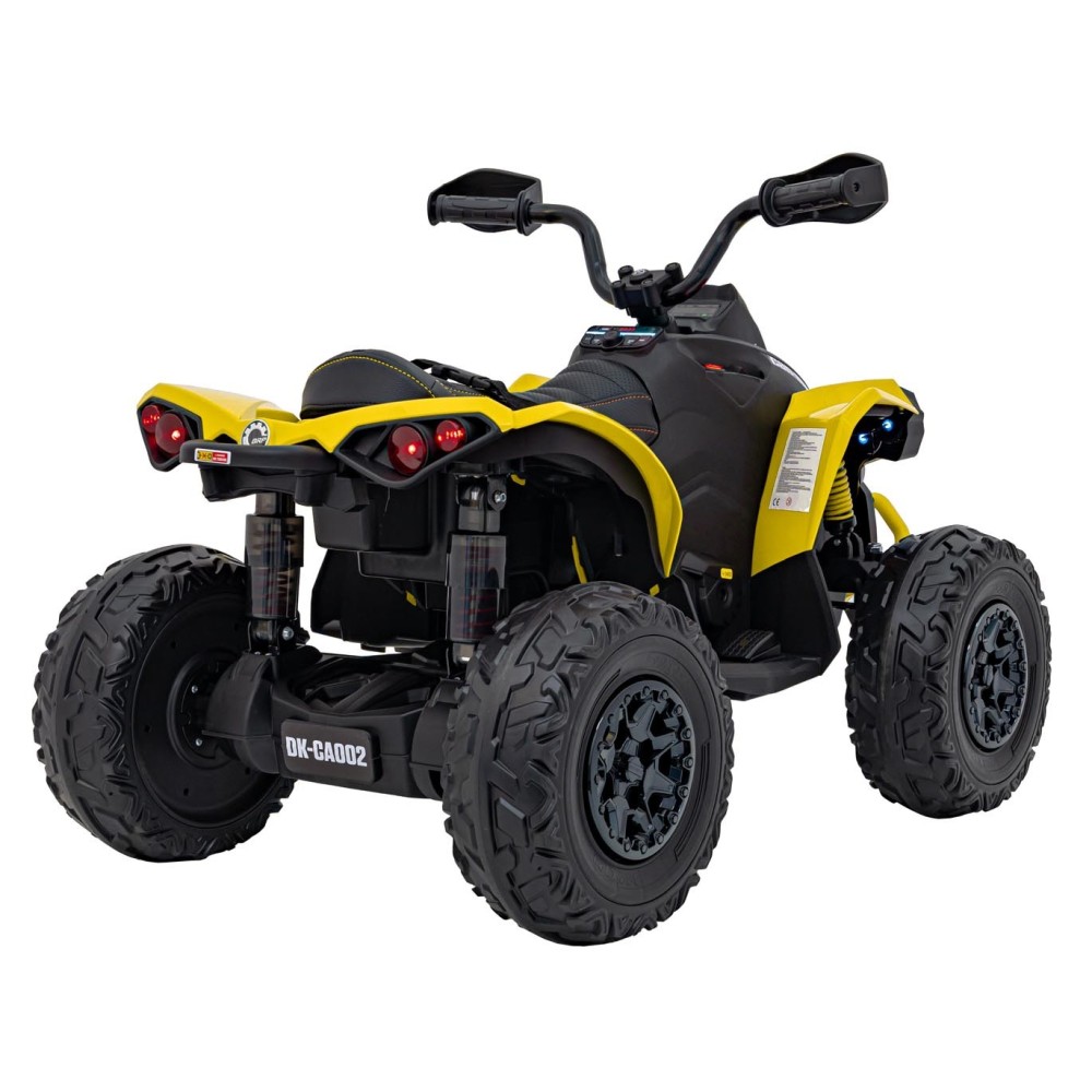 JOKO Elektrická Štvorkolka Maverick ATV 2x200W 24V, kožené sedadlo, penové kolesá, FM rádio, žltá