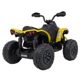 JOKO Elektrická Štvorkolka Maverick ATV 2x200W 24V, kožené sedadlo, penové kolesá, FM rádio, žltá