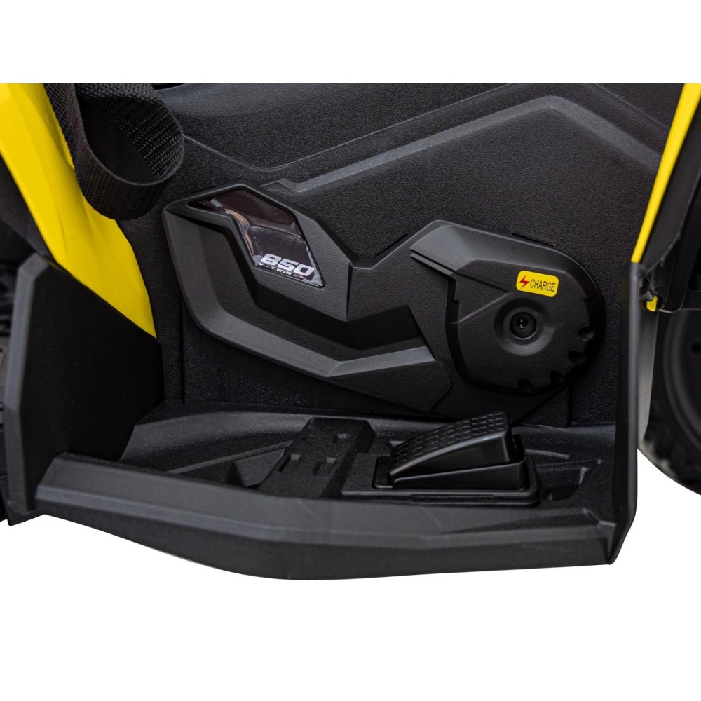 JOKO Elektrická Štvorkolka Maverick ATV 2x200W 24V, kožené sedadlo, penové kolesá, FM rádio, žltá
