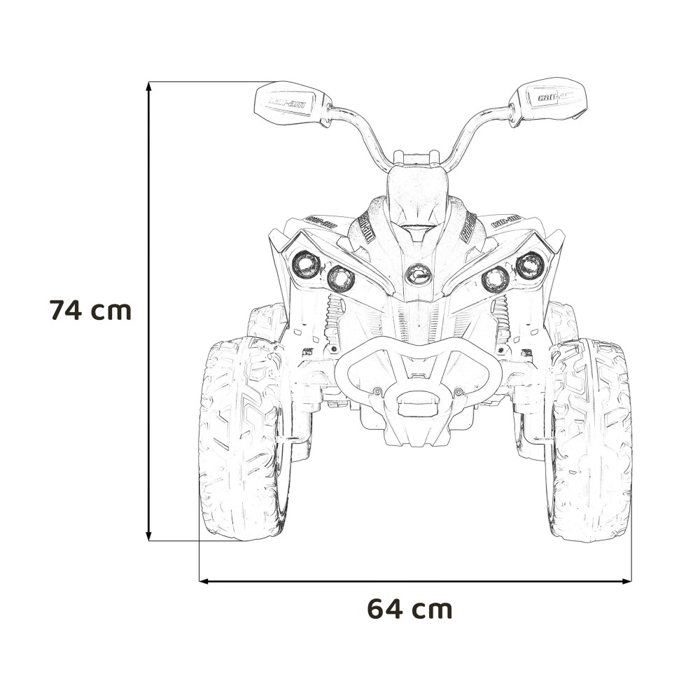 JOKO Elektrická Štvorkolka Maverick ATV 2x200W 24V, kožené sedadlo, penové kolesá, FM rádio, žltá