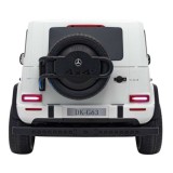 JOKO Veľké Elektrické Autíčko Mercedes Benz G63 AMG XXL STRONG 2x280W, 2x24V, Dvojmiestne kožené sedadlo, penové kolesá, biele