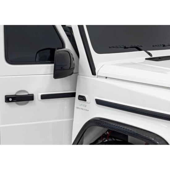 JOKO Veľké Elektrické Autíčko Mercedes Benz G63 AMG XXL STRONG 2x280W, 2x24V, Dvojmiestne kožené sedadlo, penové kolesá, biele