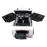 JOKO Veľké Elektrické Autíčko Mercedes Benz G63 AMG XXL STRONG 2x280W, 2x24V, Dvojmiestne kožené sedadlo, penové kolesá, biele