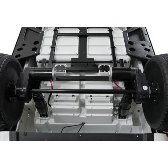 JOKO Veľké Elektrické Autíčko Mercedes Benz G63 AMG XXL STRONG 2x280W, 2x24V, Dvojmiestne kožené sedadlo, penové kolesá, biele