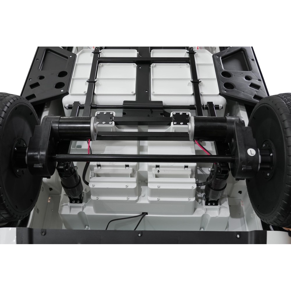 JOKO Veľké Elektrické Autíčko Mercedes Benz G63 AMG XXL STRONG 2x280W, 2x24V, Dvojmiestne kožené sedadlo, penové kolesá, biele