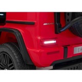 JOKO Veľké Elektrické Autíčko Mercedes Benz G63 AMG XXL STRONG 2x280W, 2x24V, Dvojmiestne kožené sedadlo, penové kolesá, červené