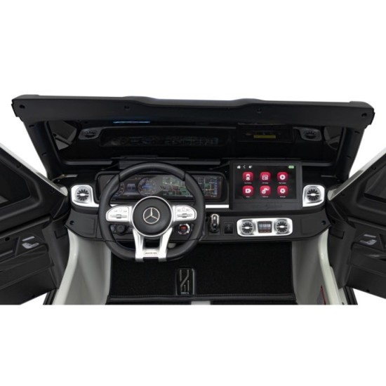 JOKO Veľké Elektrické Autíčko Mercedes Benz G63 AMG XXL STRONG 2x280W, 2x24V, Dvojmiestne kožené sedadlo, Vyberateľný MP4 panel,