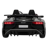 JOKO Veľké Elektrické Autíčko Lamborghini Aventador SV, kožené sedadlo, penové kolesá, nosnosť 100kg, 2x200W, 24V, sivé