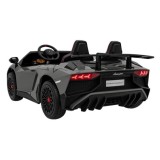 JOKO Veľké Elektrické Autíčko Lamborghini Aventador SV, kožené sedadlo, penové kolesá, nosnosť 100kg, 2x200W, 24V, sivé