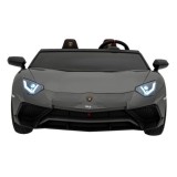 JOKO Veľké Elektrické Autíčko Lamborghini Aventador SV, kožené sedadlo, penové kolesá, nosnosť 100kg, 2x200W, 24V, sivé