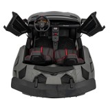 JOKO Veľké Elektrické Autíčko Lamborghini Aventador SV, kožené sedadlo, penové kolesá, nosnosť 100kg, 2x200W, 24V, sivé