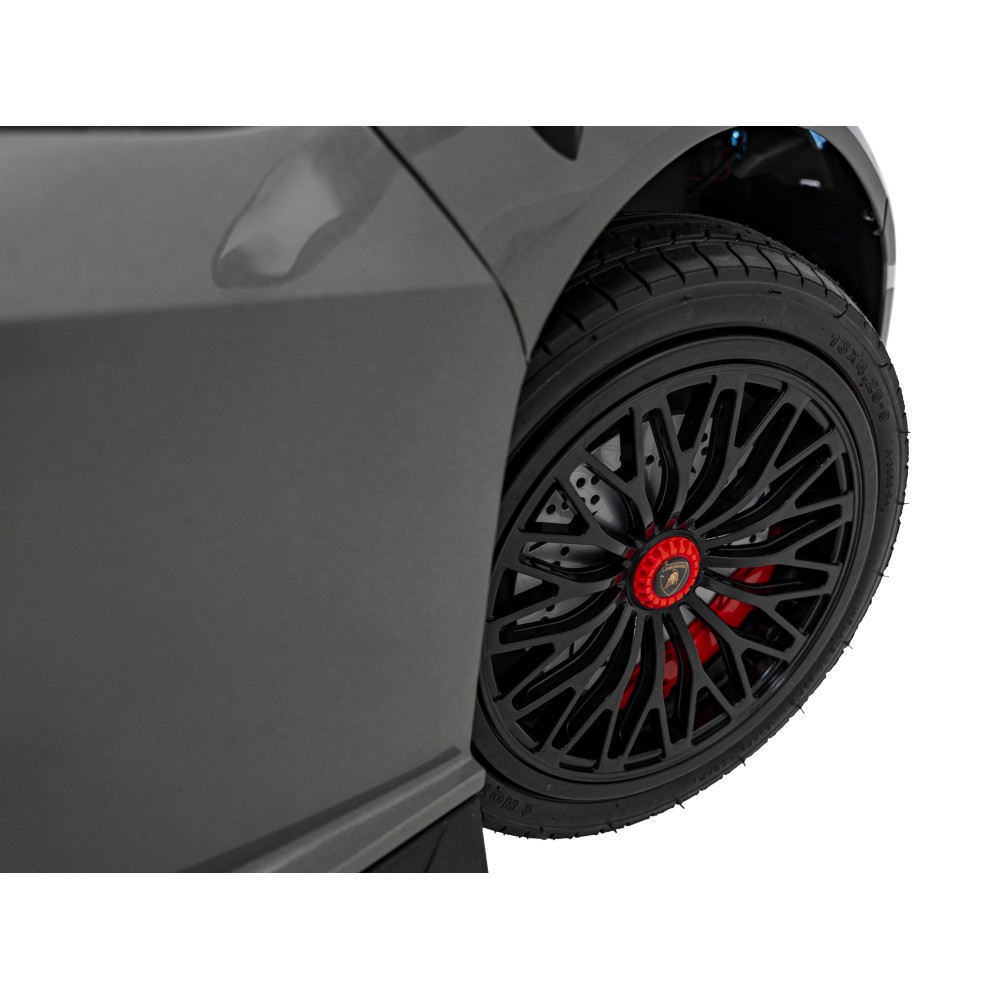 JOKO Veľké Elektrické Autíčko Lamborghini Aventador SV, kožené sedadlo, penové kolesá, nosnosť 100kg, 2x200W, 24V, sivé