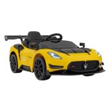 JOKO Elektrické Autíčko Maserati MC20 GT2 4x4, penové kolesá, kožené sedadlo, Rádio, žlté