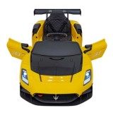 JOKO Elektrické Autíčko Maserati MC20 GT2 4x4, penové kolesá, kožené sedadlo, Rádio, žlté
