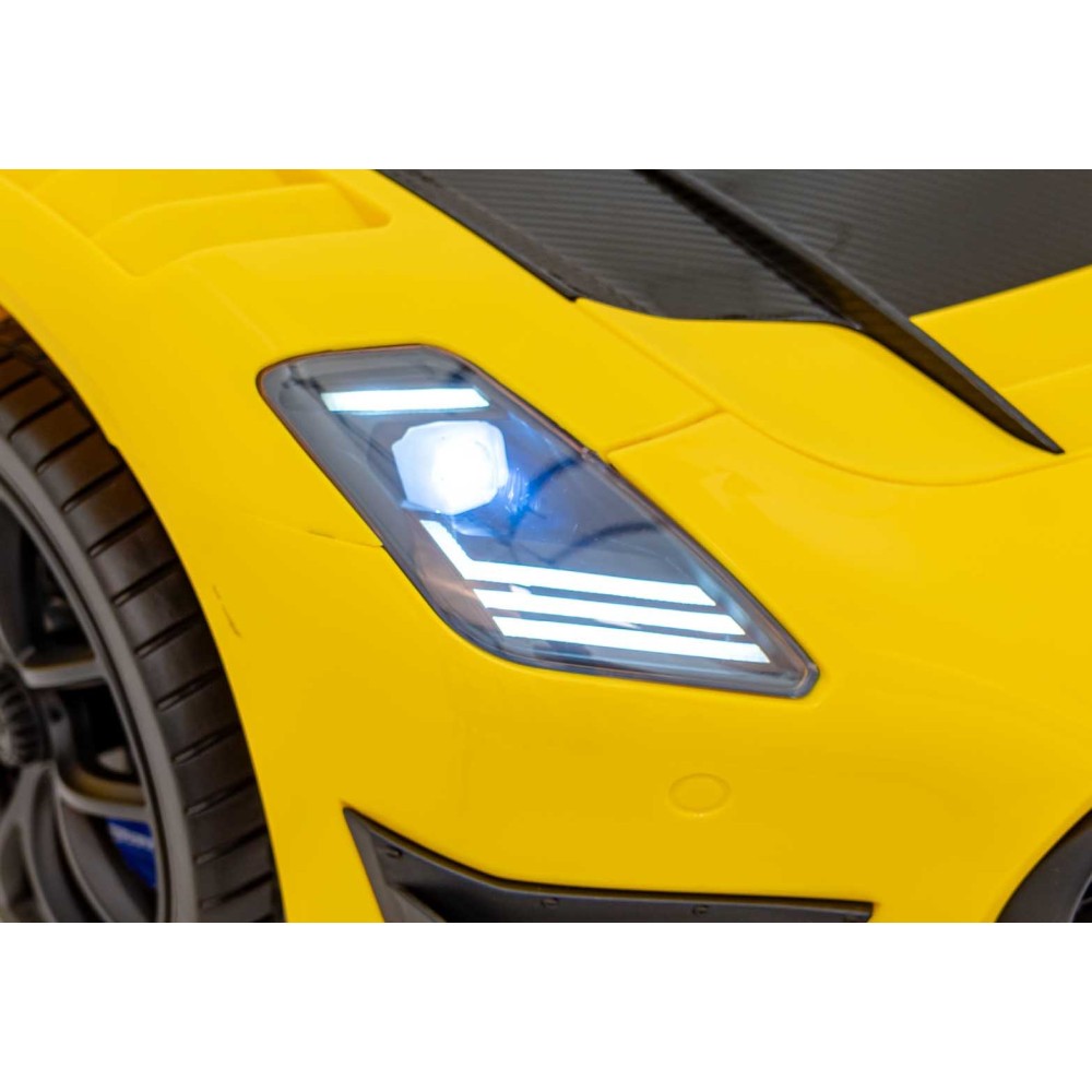 JOKO Elektrické Autíčko Maserati MC20 GT2 4x4, penové kolesá, kožené sedadlo, Rádio, žlté
