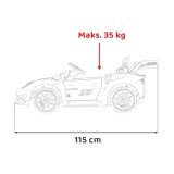 JOKO Elektrické Autíčko Maserati MC20 GT2 4x4, penové kolesá, kožené sedadlo, Rádio, žlté