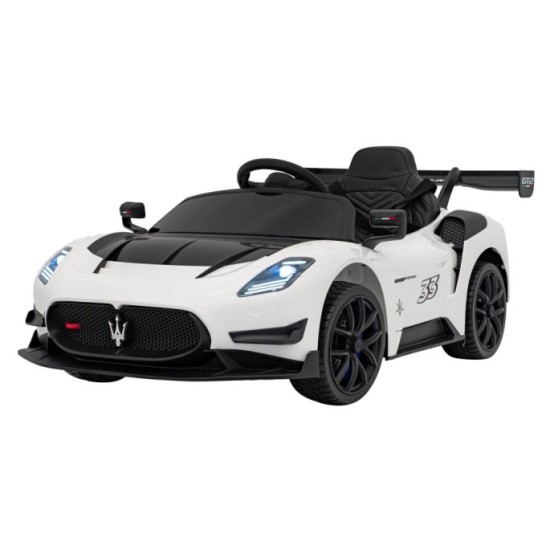 JOKO Elektrické Autíčko Maserati MC20 GT2 4x4, penové kolesá, kožené sedadlo, Rádio, biele