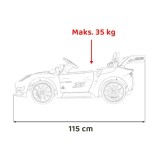 JOKO Elektrické Autíčko Maserati MC20 GT2 4x4, penové kolesá, kožené sedadlo, Rádio, biele